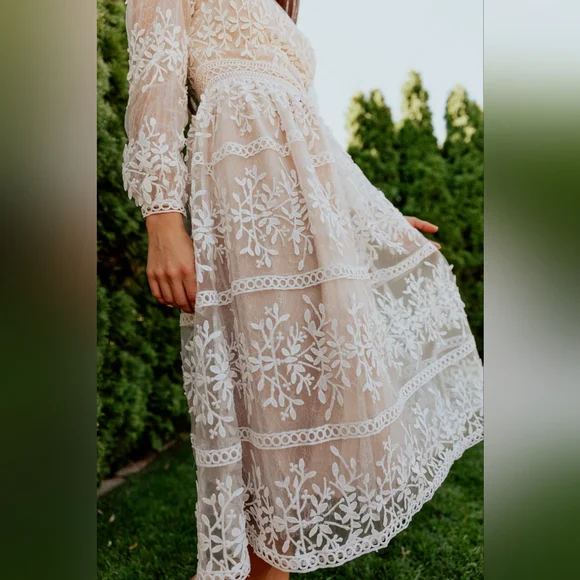 NWT Ivy City Co Sicily Dress Champagne Lining Size Medium - Picture 4 of 15